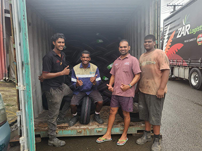 Customers in Fiji give our car tires a thumbs up！