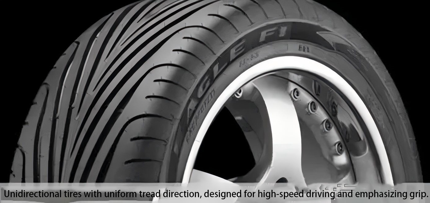 Unidirectional tread tires